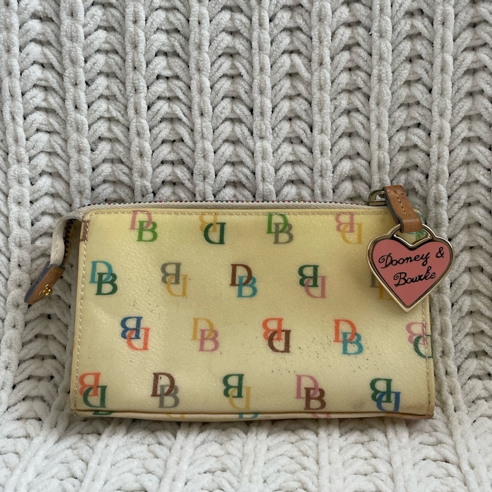 Dooney Bourke Yellow Rainbow Signature Wallet - Picture 1 of 9